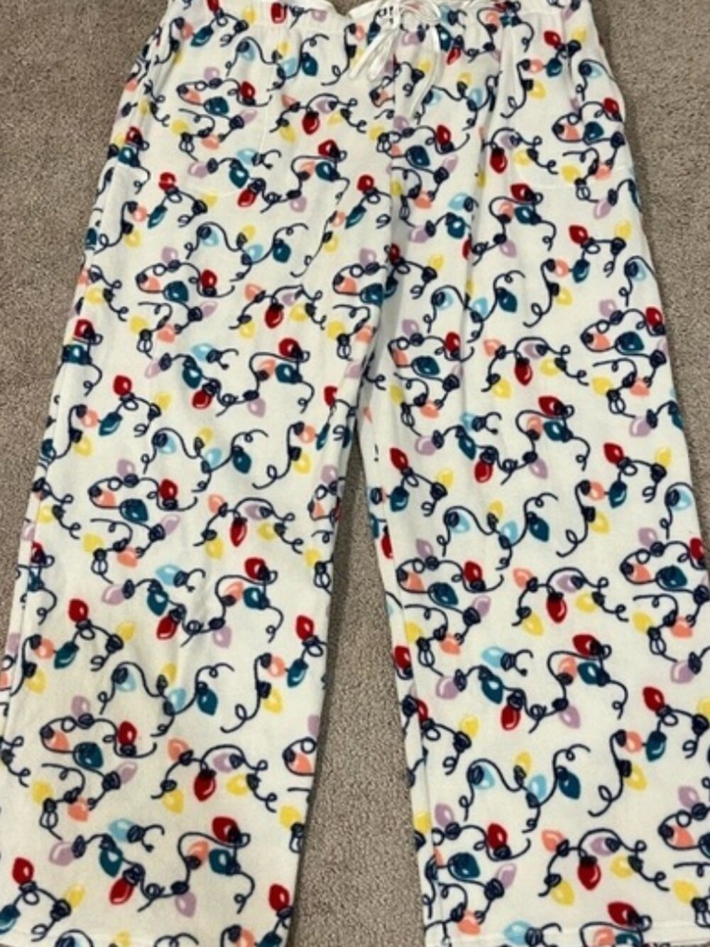 Fleece Christmas Light Pajama Pants